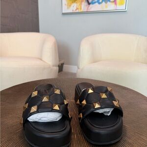 Valentino Rockstud Platform Sandals